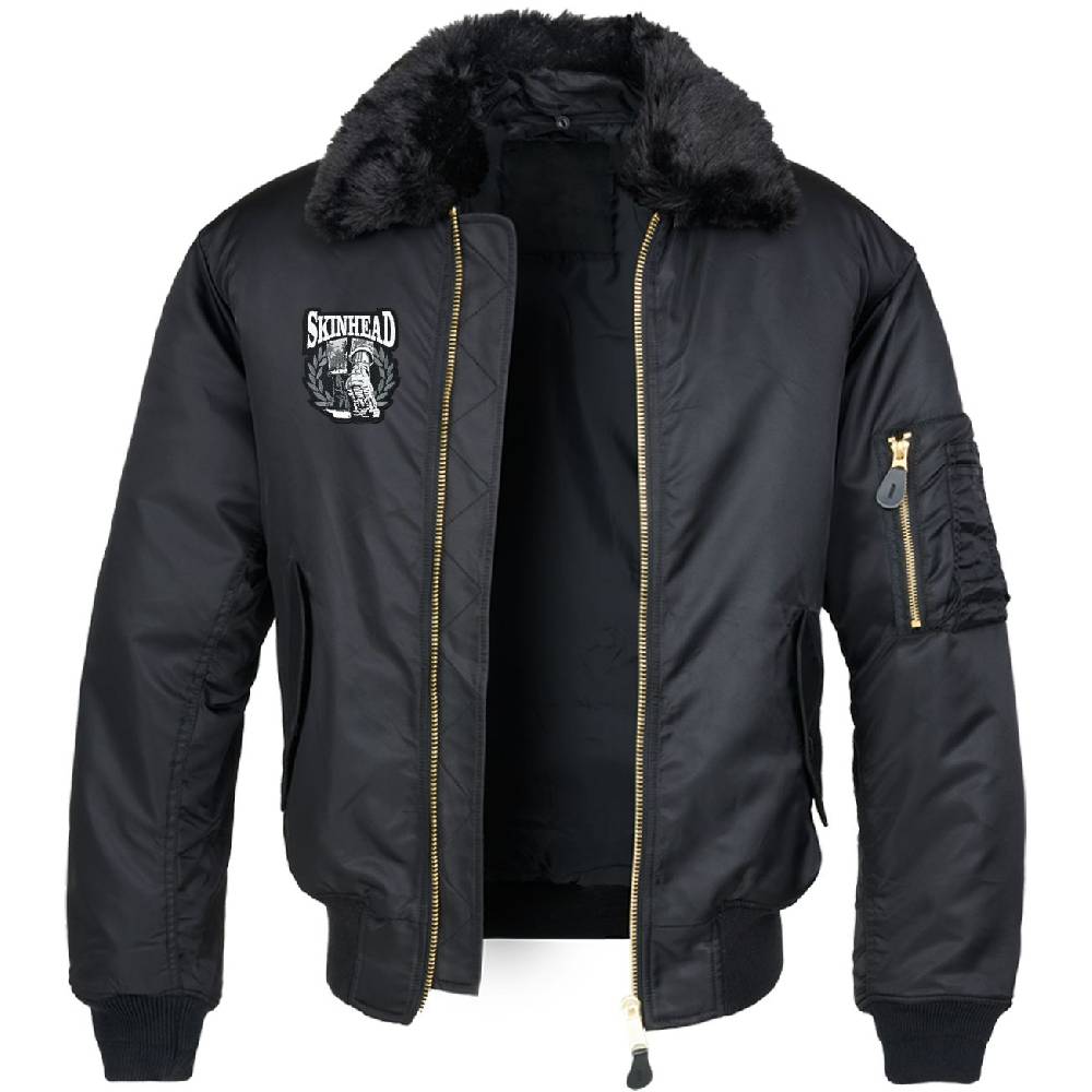 Spass Kostet Bomberjacke mit Fellkragen Skinhead - a way of life