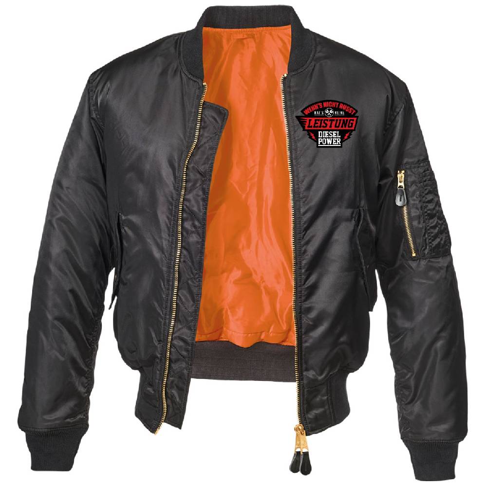 Spass Kostet Bomberjacke wind und wasserabweisende Pilotenjacke DIESEL POWER Spruch