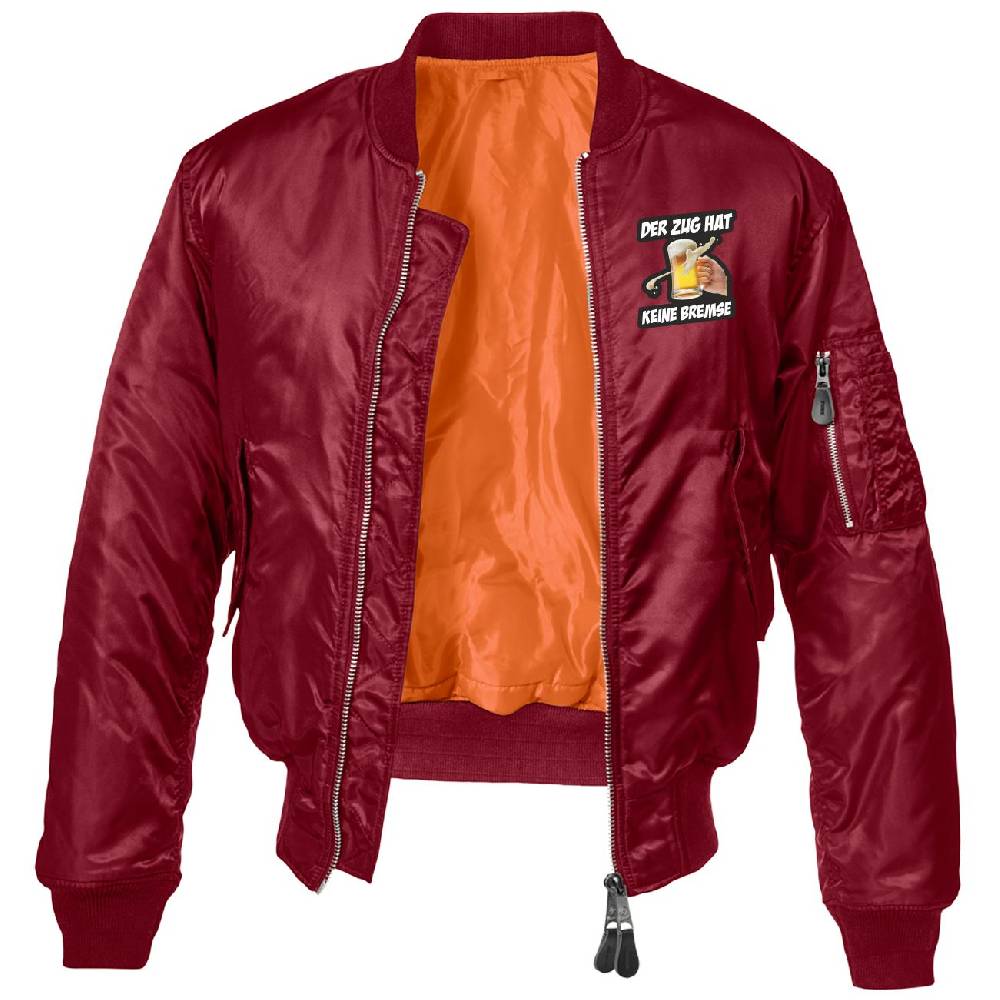 Spass Kostet Bomberjacke wind und wasserabweisende Pilotenjacke Der Zug hat keine Bremse