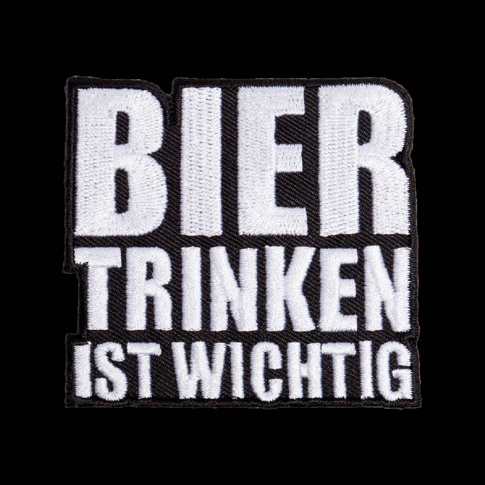 Spass Kostet Bügel Aufnäher Bier trinken ist wichtig !