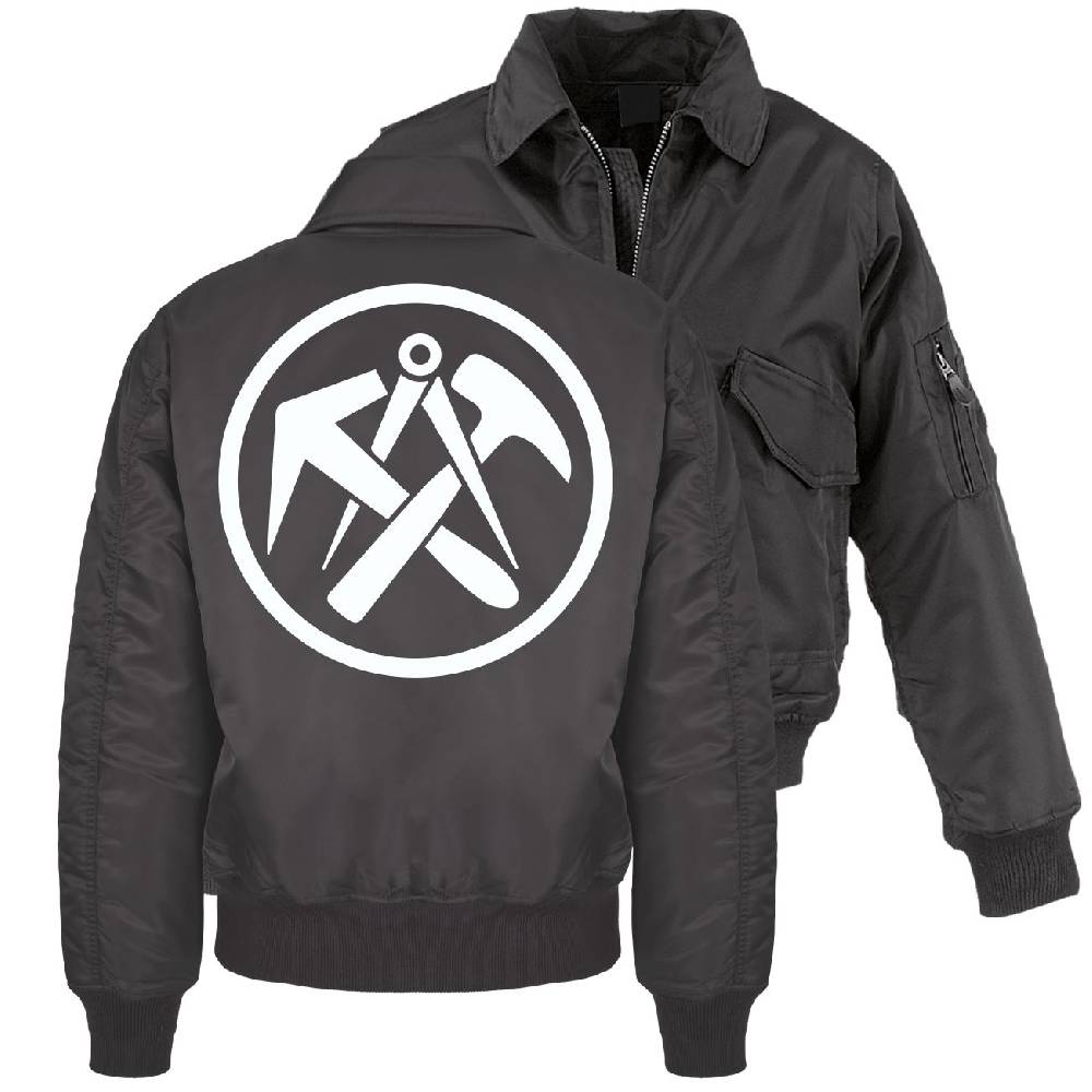 Spass Kostet CWU Bomberjacke mit Kragen DACHDECKER Größe S bis 3XL