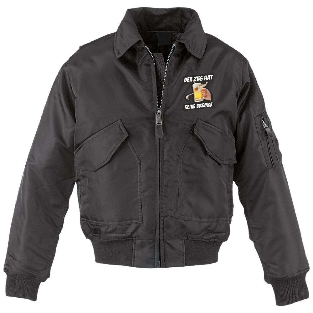 Spass Kostet CWU Bomberjacke mit Kragen Der Zug hat keine Bremse