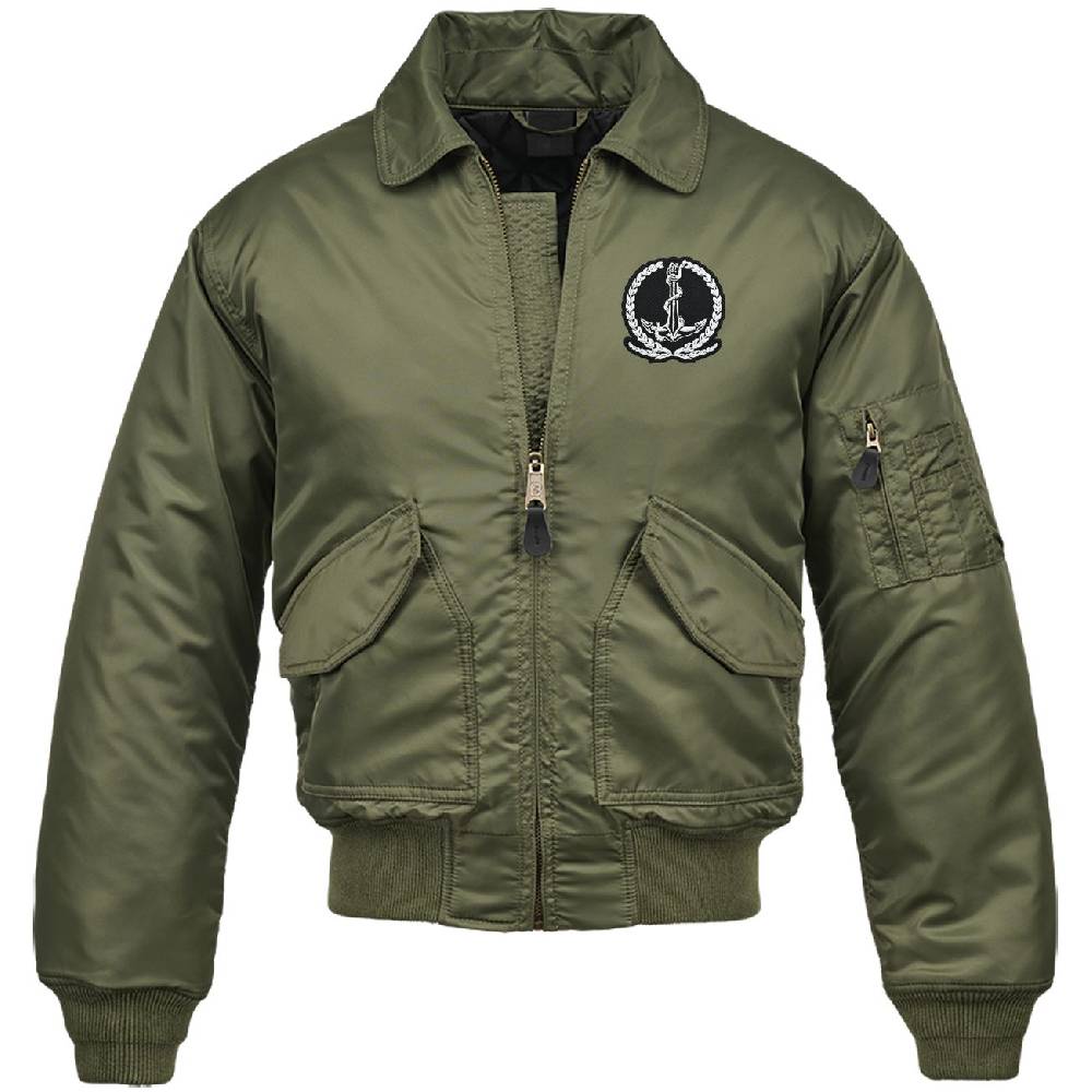 Spass Kostet CWU Bomberjacke mit Kragen Hafen und Anker