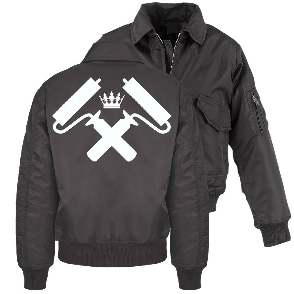 Spass Kostet CWU Bomberjacke mit Kragen MALER Größe S bis 3XL