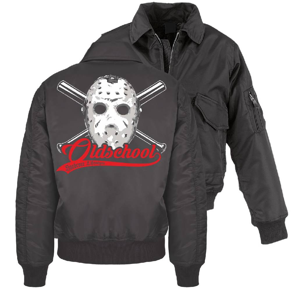 Spass Kostet CWU Bomberjacke mit Kragen Oldschool Hardcore Lifestyle