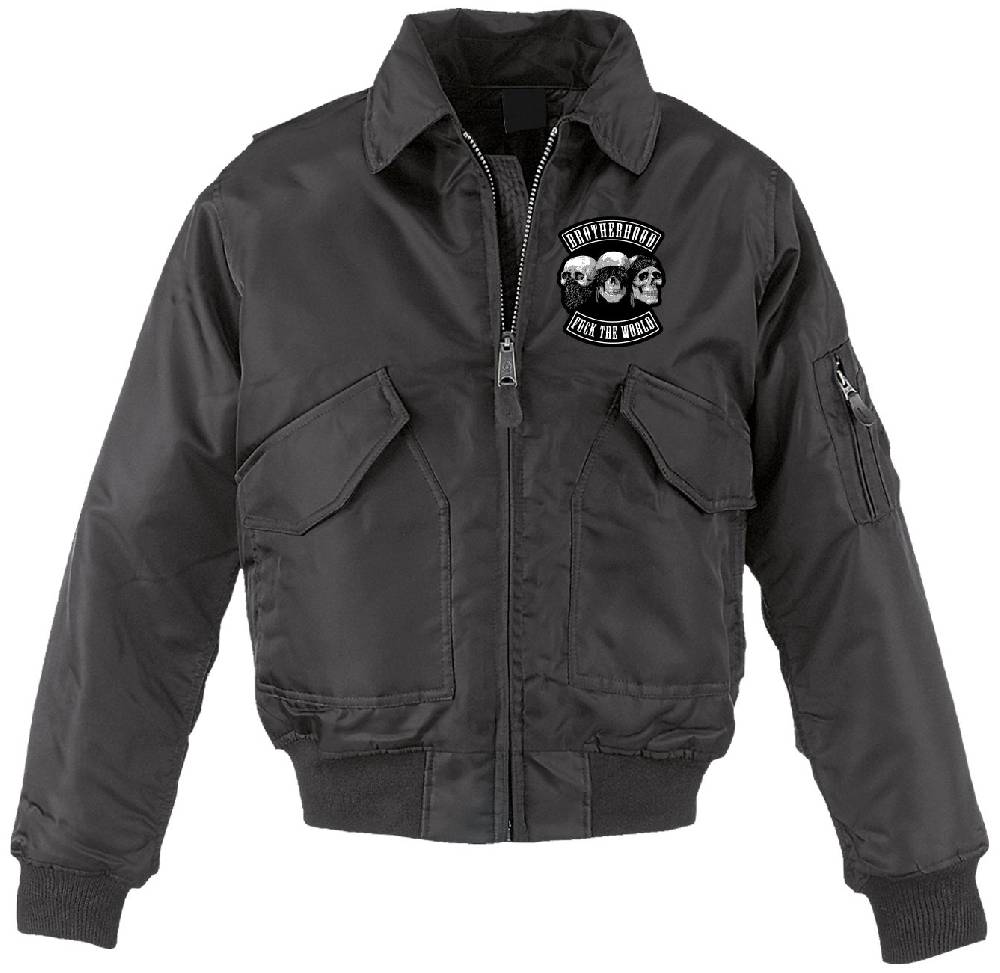 Spass Kostet CWU Bomberjacke mit Kragen PATCH Brotherhood