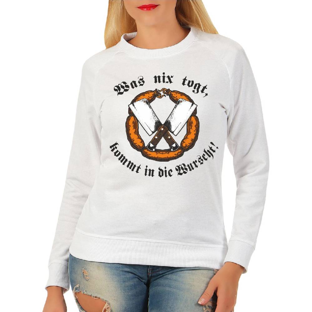 Spass Kostet Damen Pullover Sweatshirt Fleischer Was Nix Togt Kommt In Die Wurscht