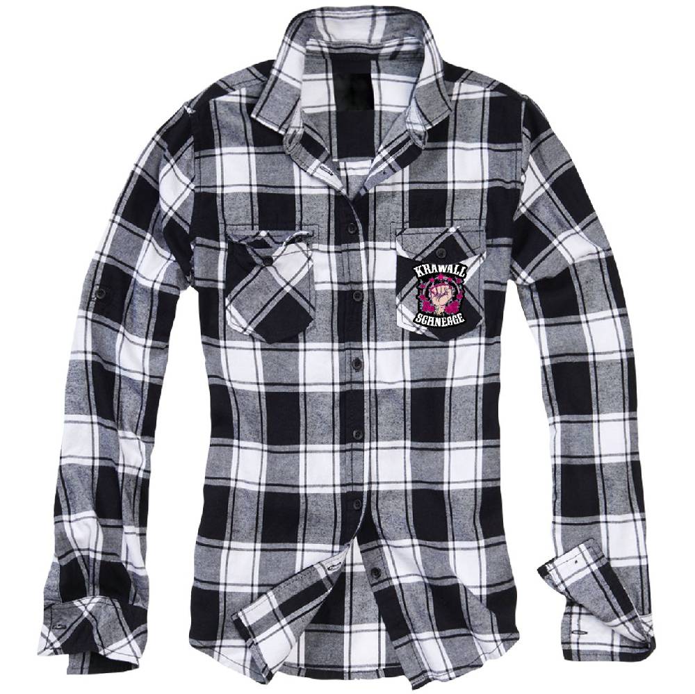Spass Kostet Frauen Flanell Shirt Langarm Krawallschnegge