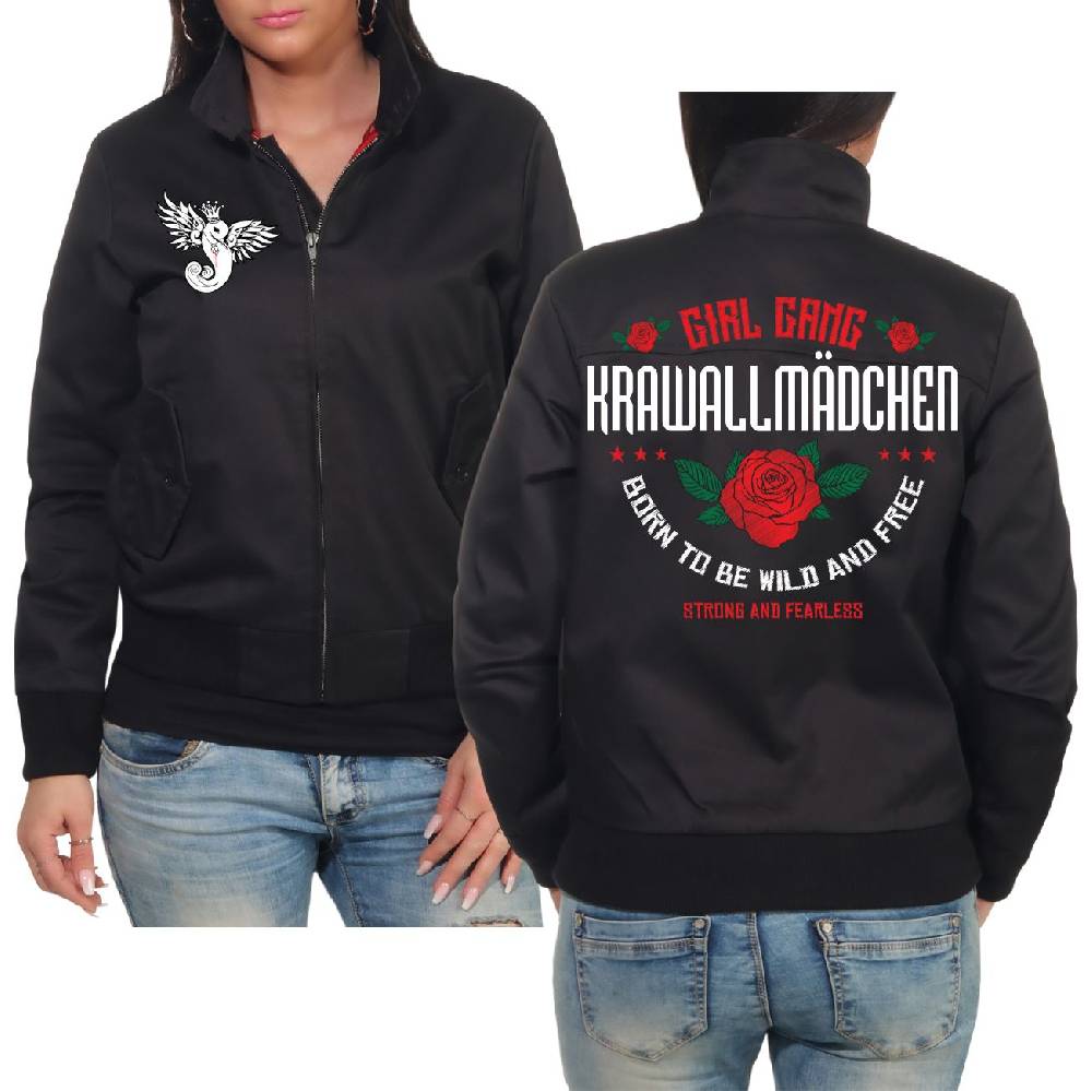 Spass Kostet Frauen Harrington Jacke Krawallmädchen