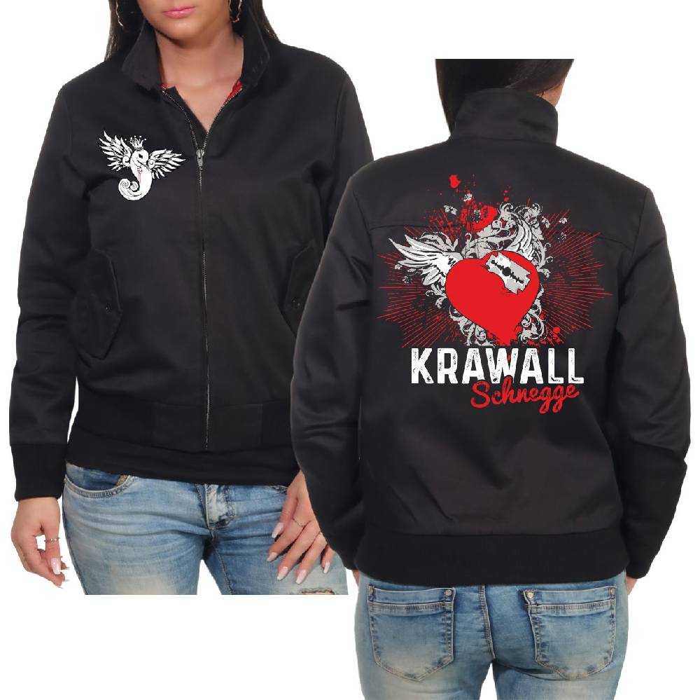Spass Kostet Frauen Harrington Jacke Krawallschnegge Herz