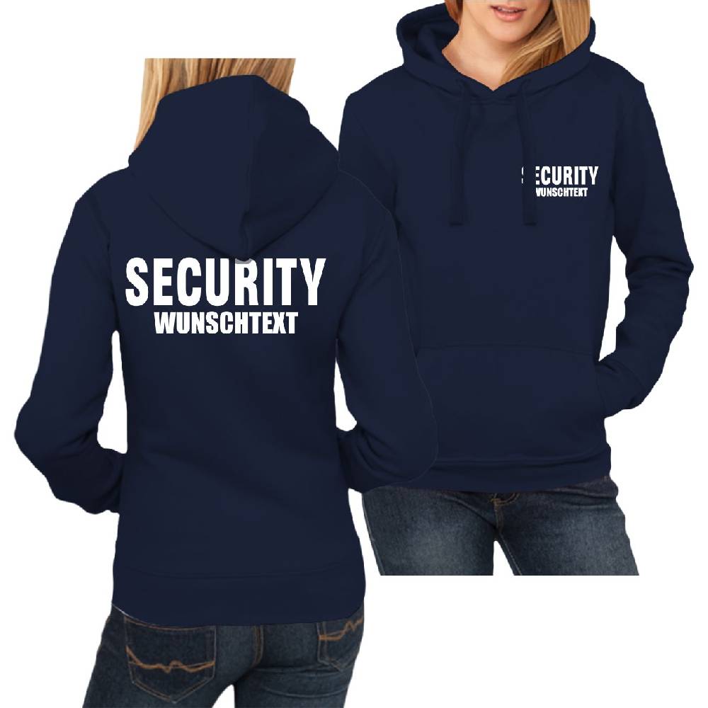 Spass Kostet Frauen Kapu WUNSCHTEXT Security Sicherheit mit eigenen Text Firma oder Name