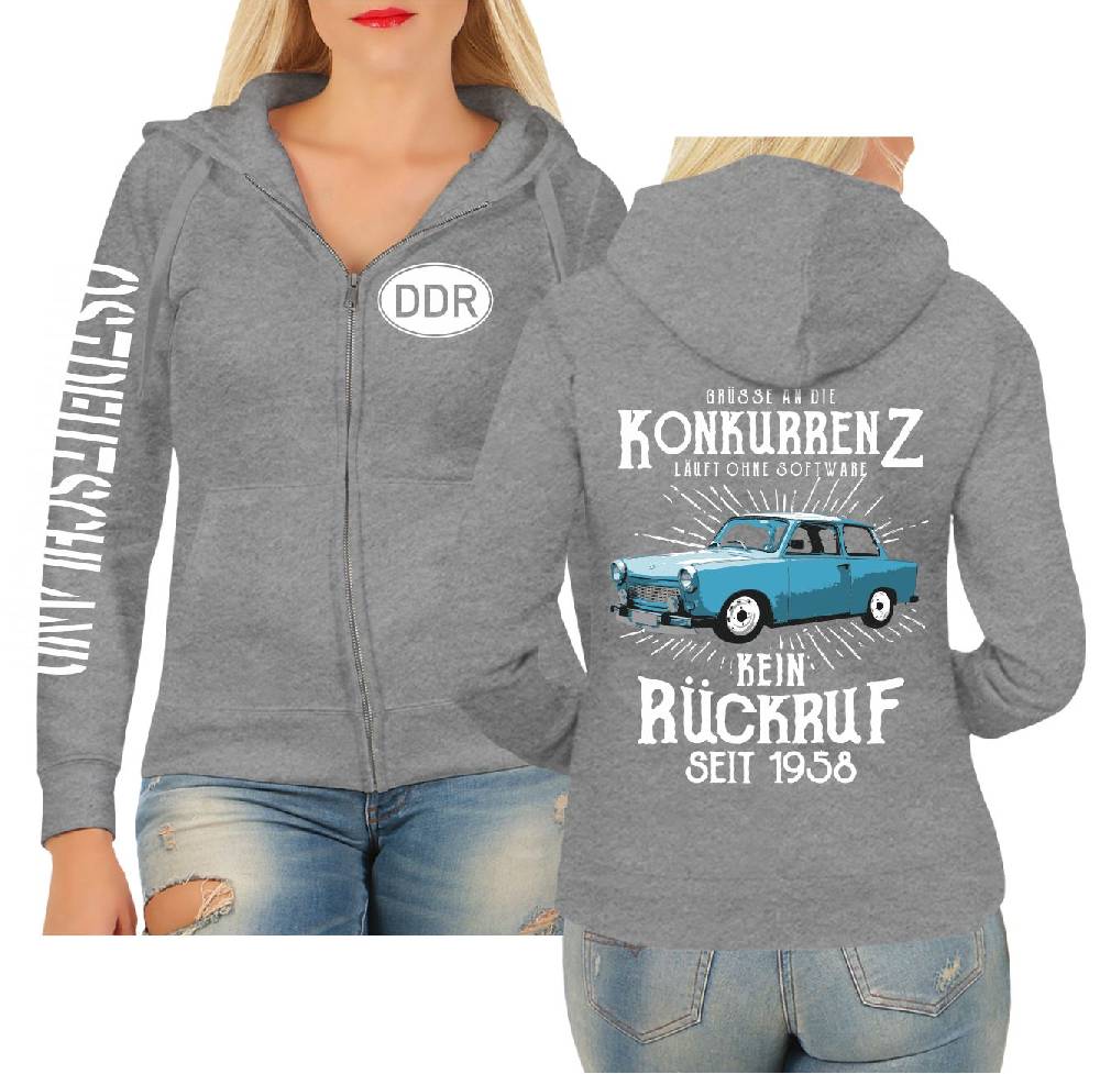 Spass Kostet Frauen Kapujacke DDR Grüße an die Konkurrenz KEIN RÜCKRUF