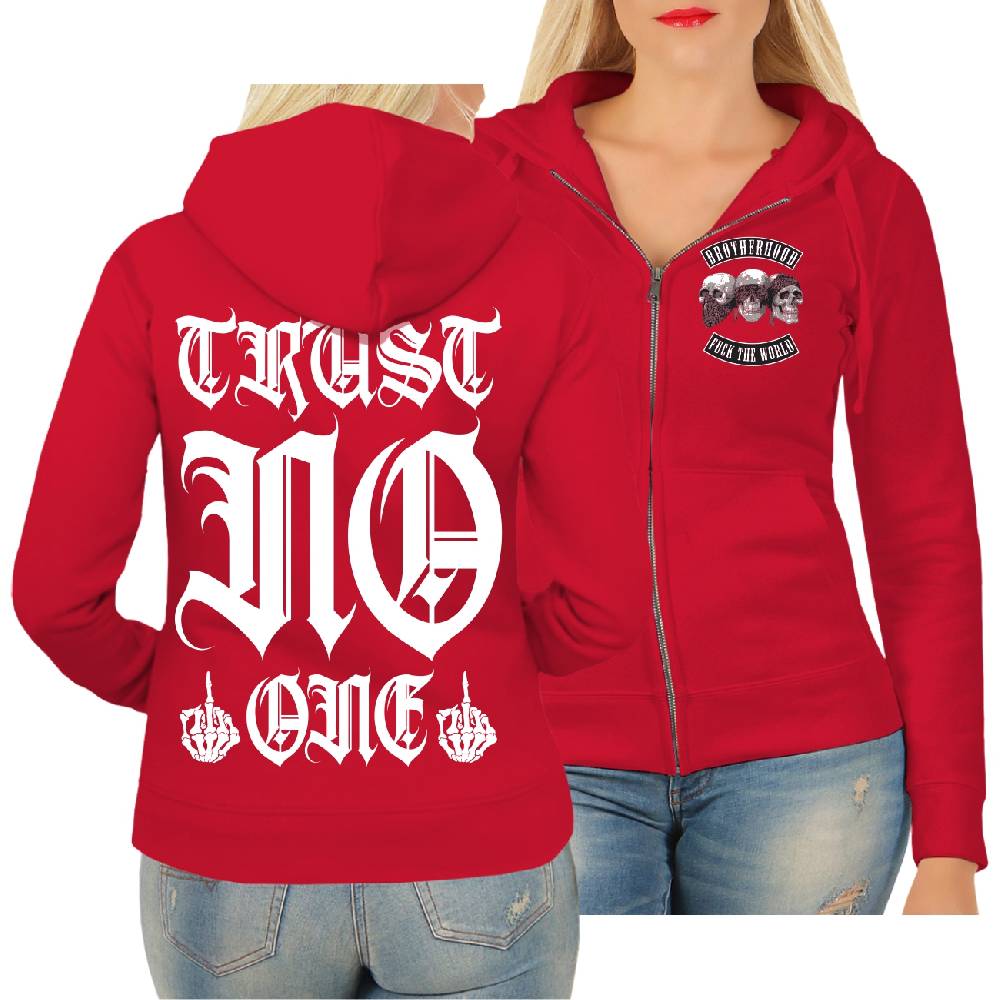 Spass Kostet Frauen Kapujacke Fuck the World Trust NO one