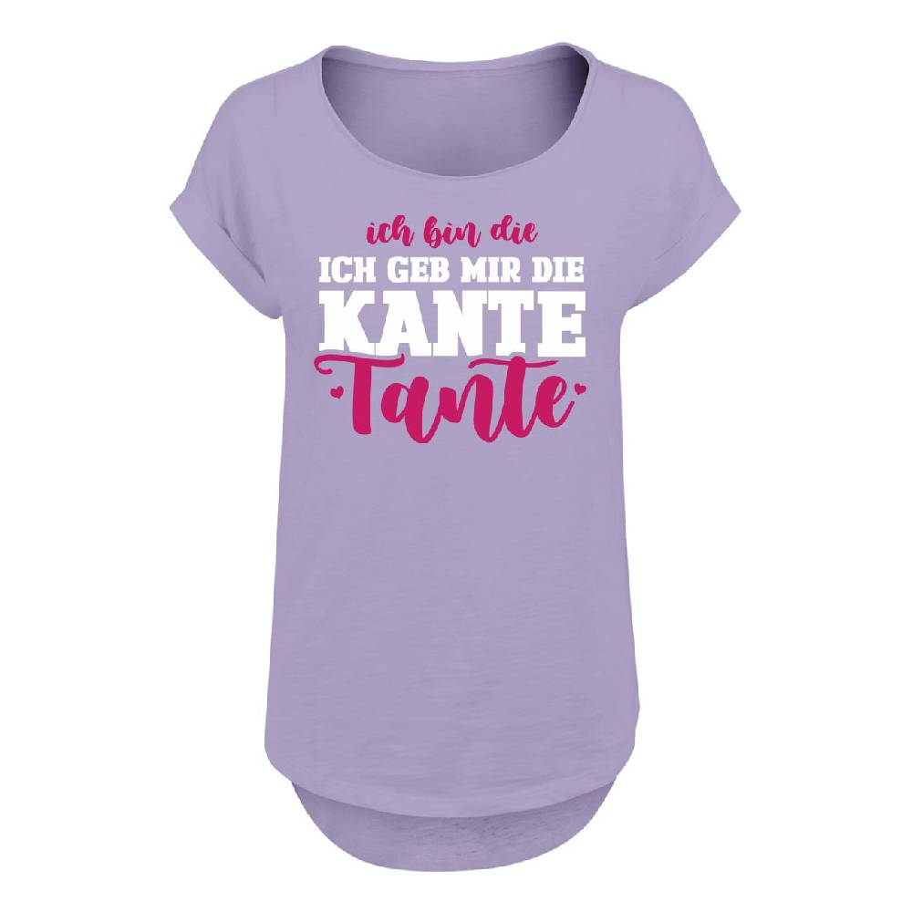 Spass Kostet Frauen Long Slub T-Shirt Ich bin die geb mir die Kante TANTE