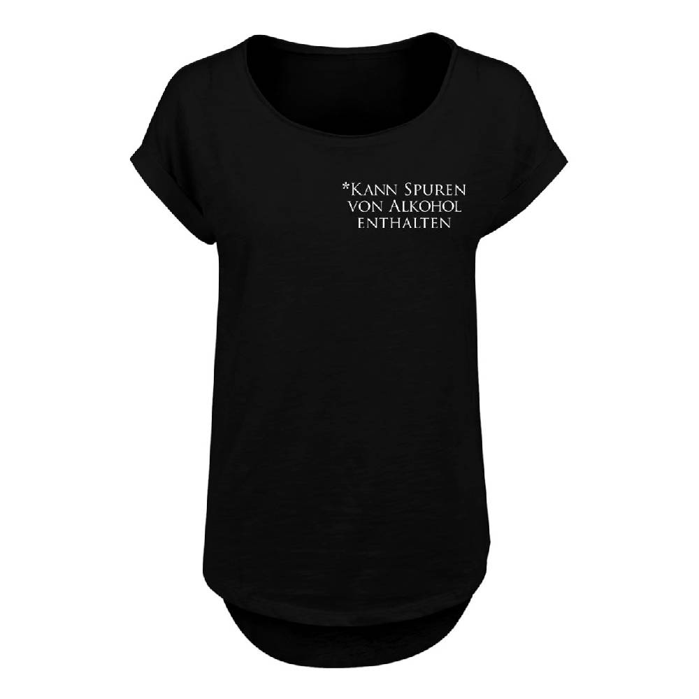 Spass Kostet Frauen Long Slub T-Shirt Kann Spuren von Alkohol enthalten