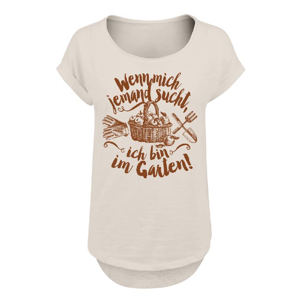 Spass Kostet Frauen Long Slub T-Shirt Wenn mich jemand sucht ich bin im Garten