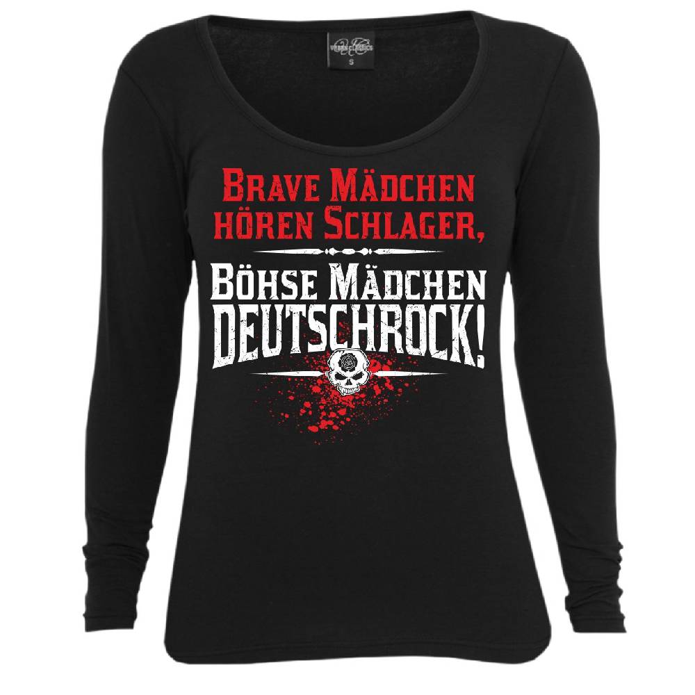 Spass Kostet Frauen Longsleeve Brave Mädchen Hören Schlager Böse Mädchen Deutschrock