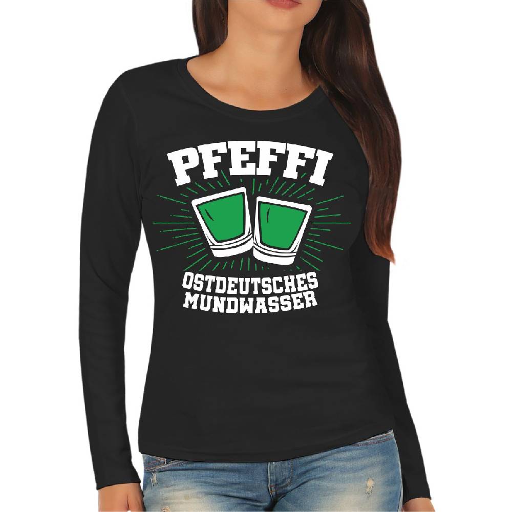 Spass Kostet Frauen Longsleeve Pfefferminz Ostdeutsches Mundwasser