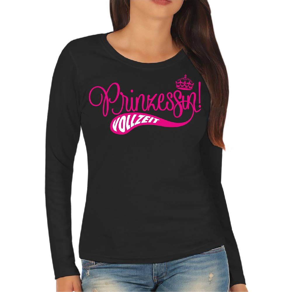 Spass Kostet Frauen Longsleeve Prinzessin VOLLZEIT Pink