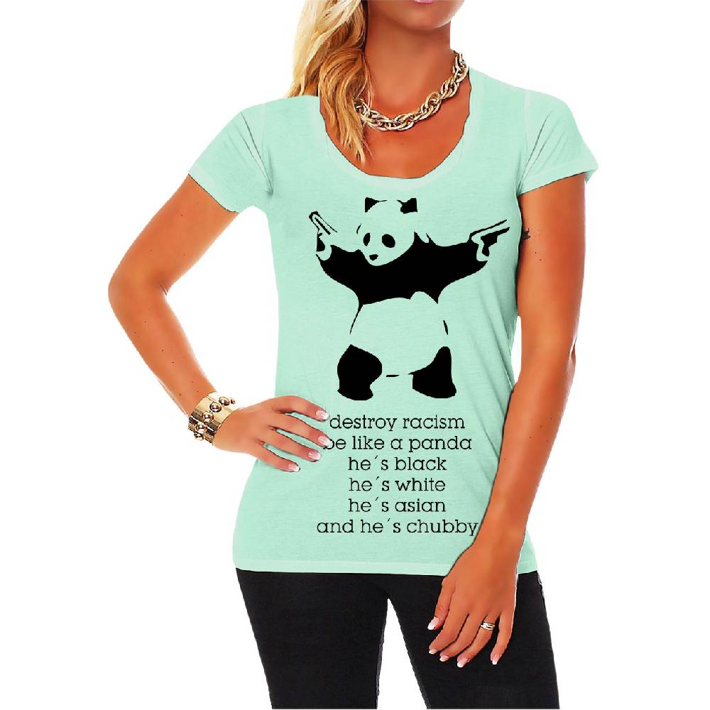 Spass Kostet Frauen Shirt Destroy Racism be like a PANDA