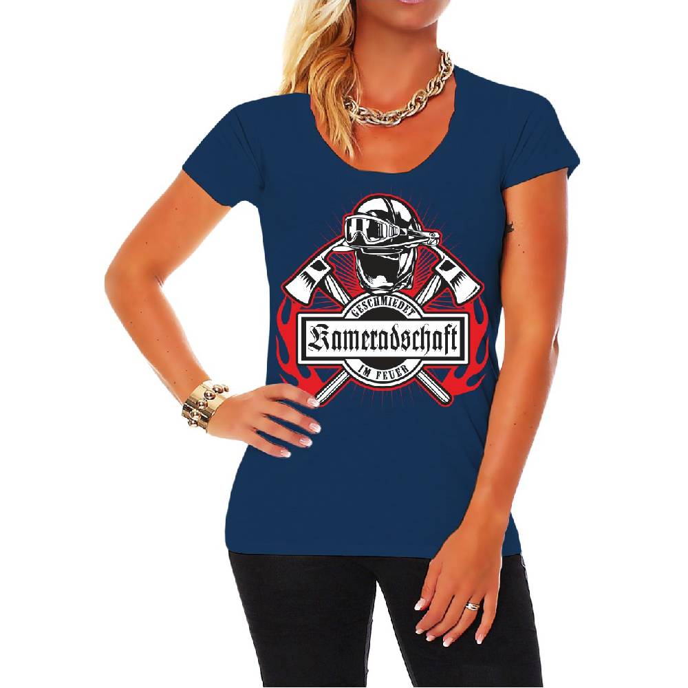 Spass Kostet Frauen Shirt Feuerwehr Kameradschaft geschmiedet im Feuer