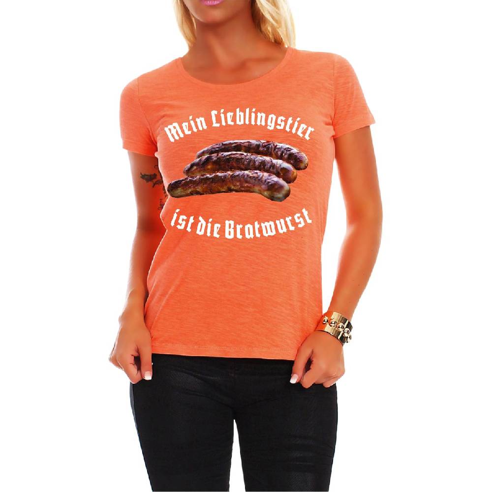 Spass Kostet Frauen Shirt Mein Lieblingstier ist die Bratwurst