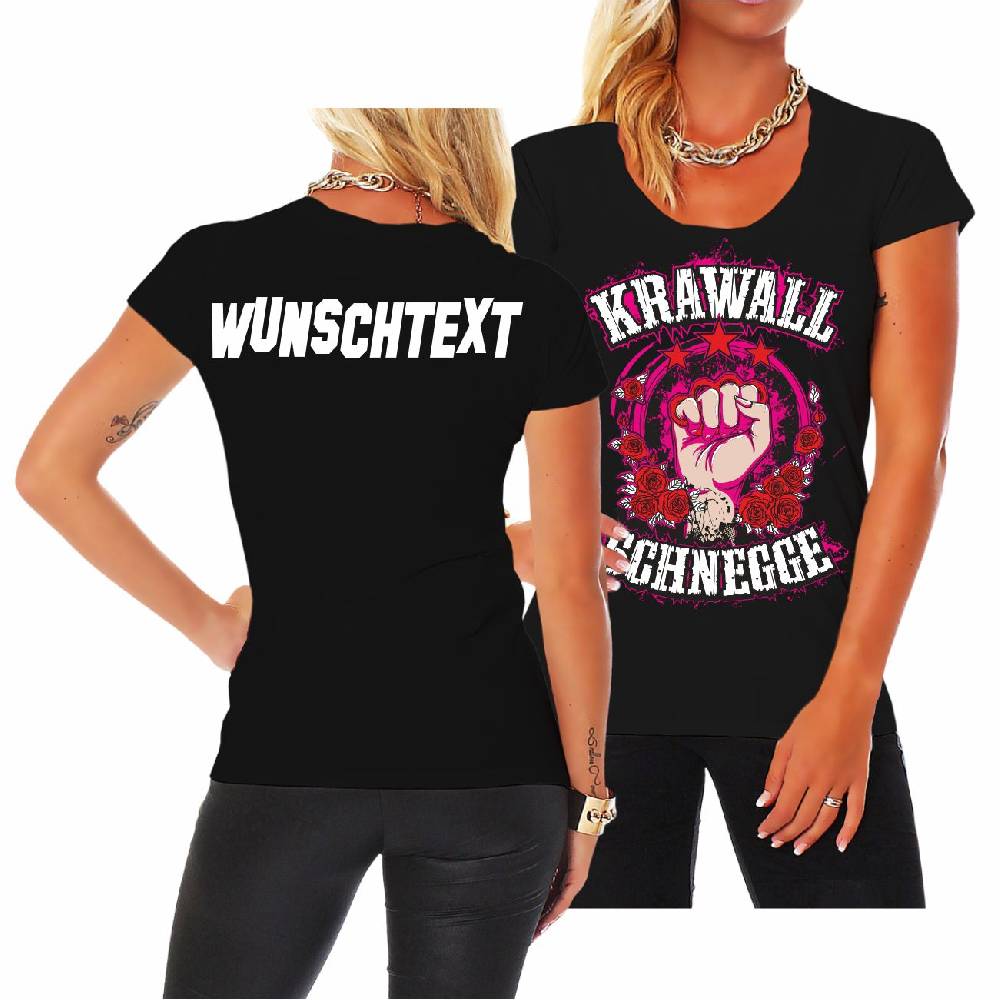 Spass Kostet Frauen Shirt WUNSCHTEXT Krawallschnegge mit eigenen Name oder Text