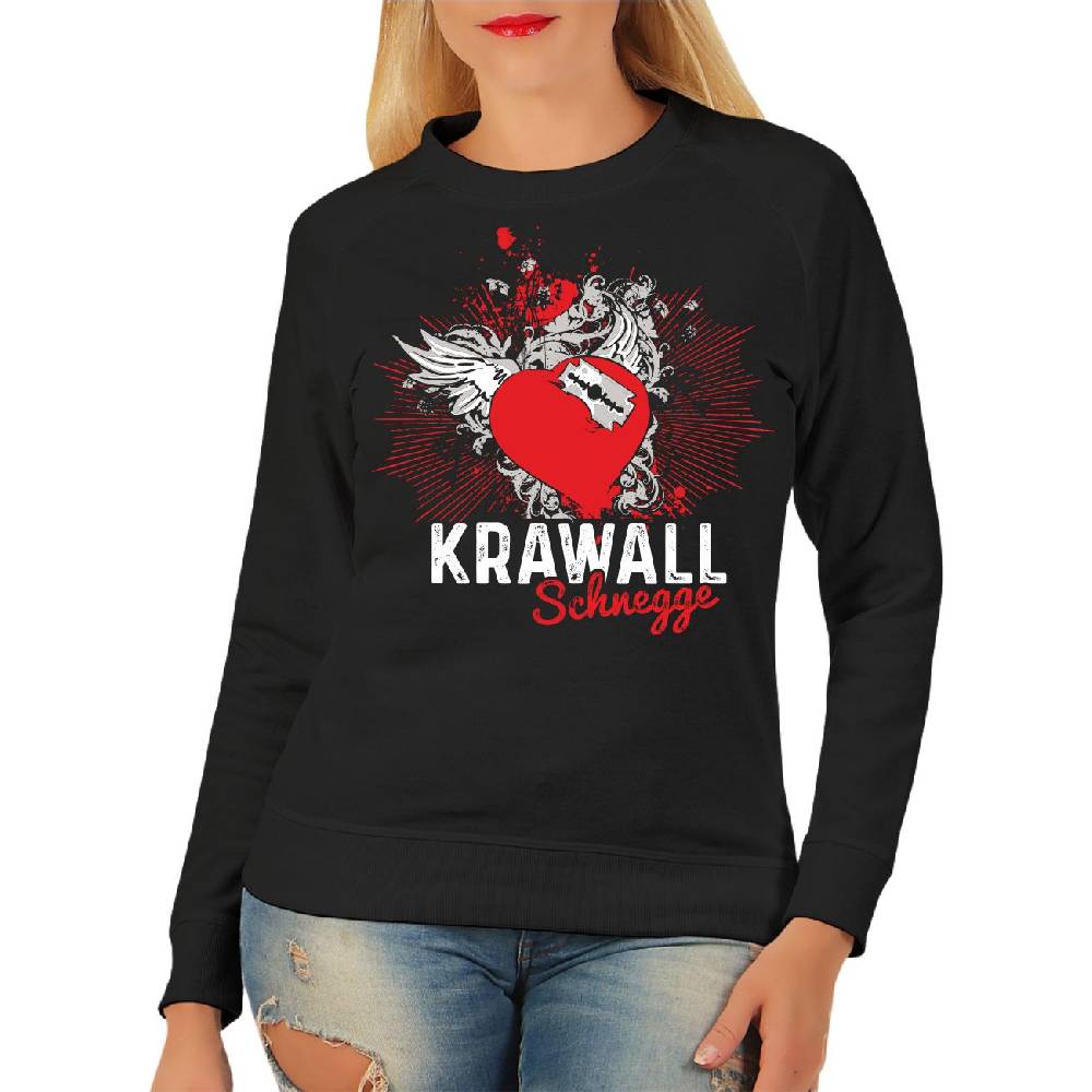 Spass Kostet Frauen Sweatshirt Krawallschnegge Herz