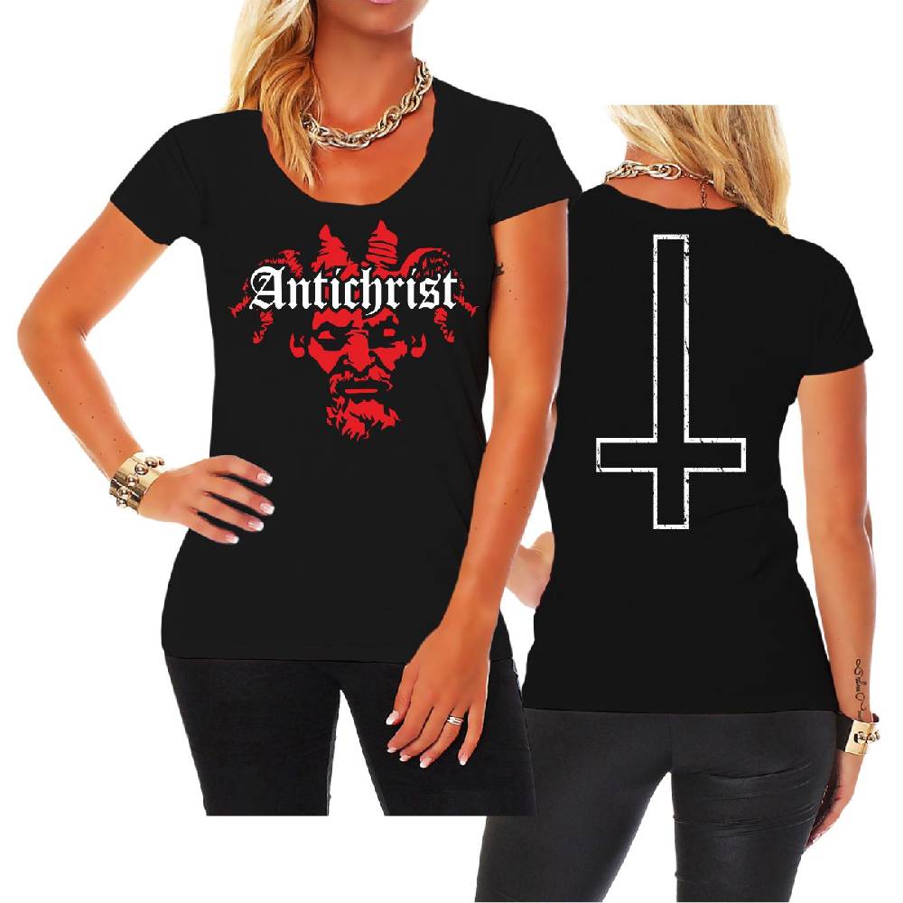 Spass Kostet Frauen T-Shirt Antichrist mit Rückendruck