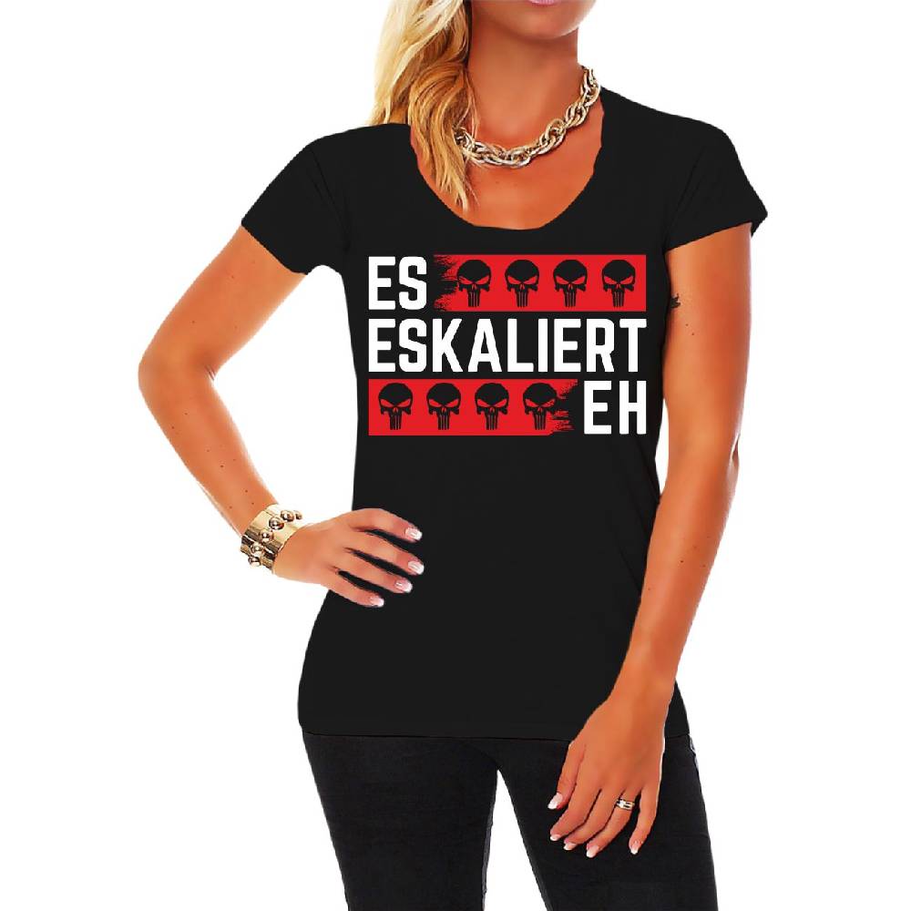 Spass Kostet Frauen T-Shirt Es Eskaliert Eh Totenköpfe