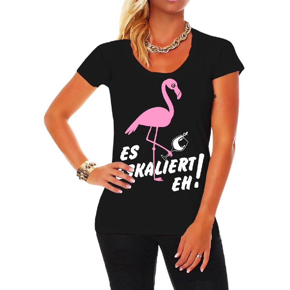Spass Kostet Frauen T-Shirt Flamingo Es Eskaliert eh