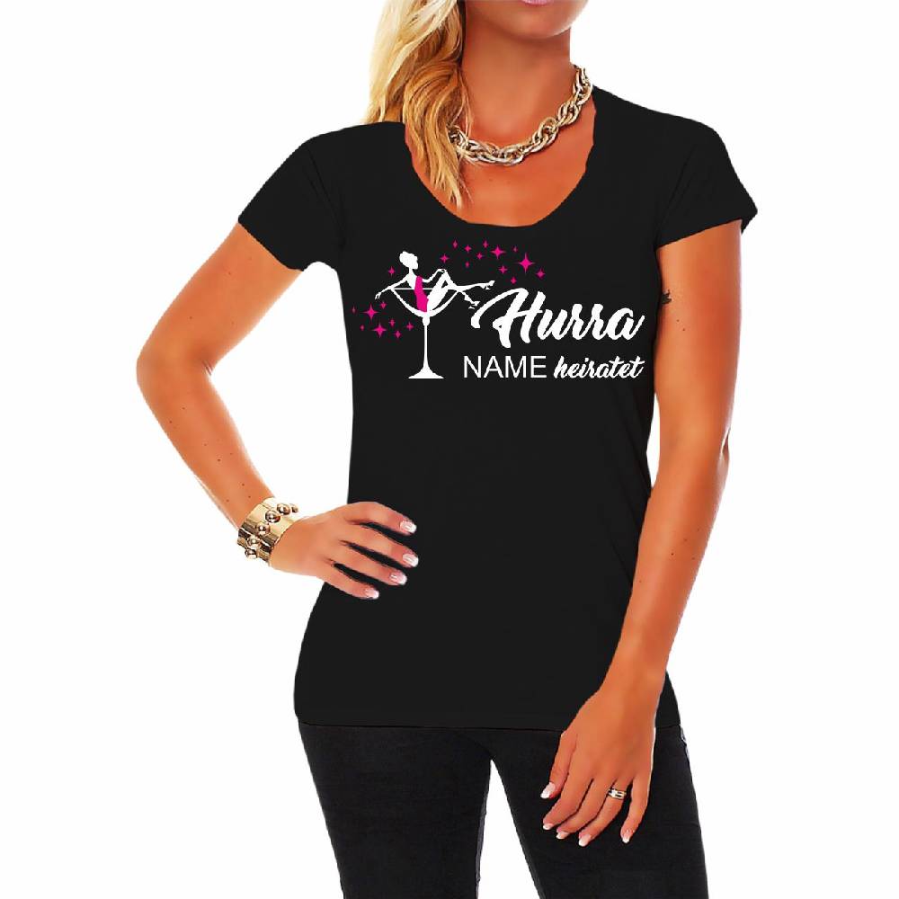 Spass Kostet Frauen T-Shirt Hurra WUNSCHNAME heiratet