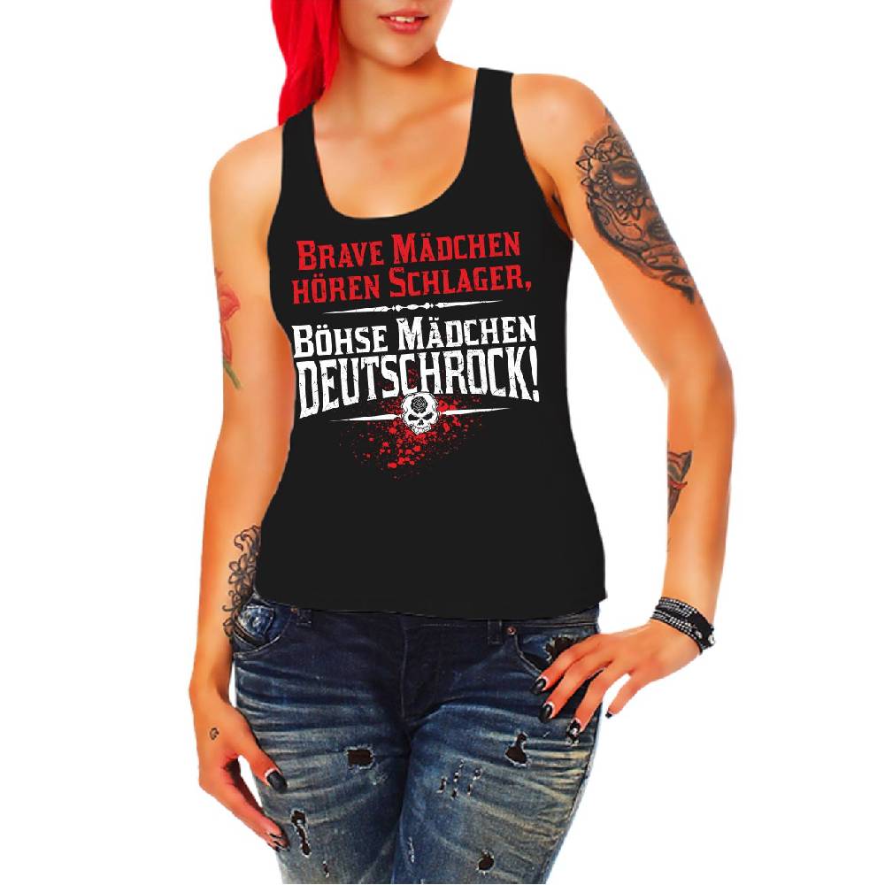 Spass Kostet Frauen Trägershirt Brave Mädchen hören Schlager böse Mädchen Deutschrock