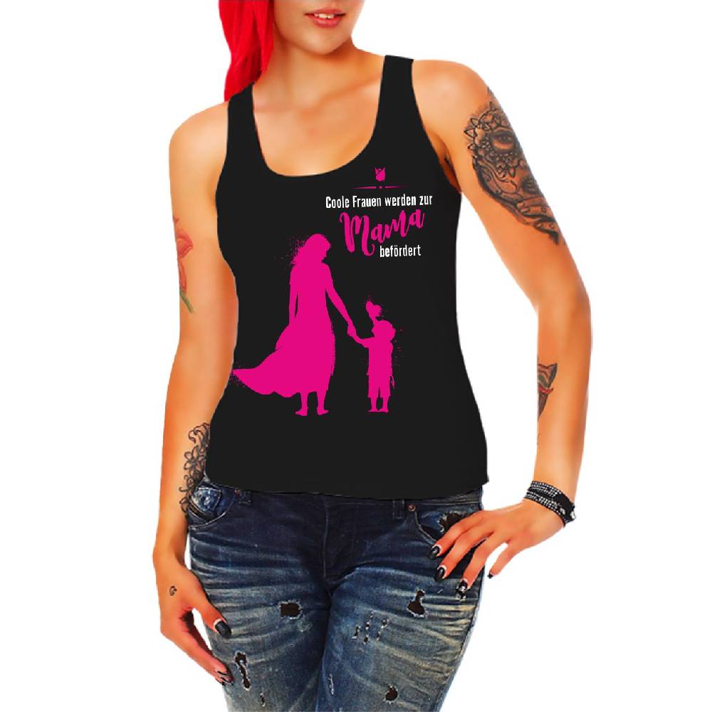 Spass Kostet Frauen Trägershirt Coole Frauen werden zur MAMA befördert