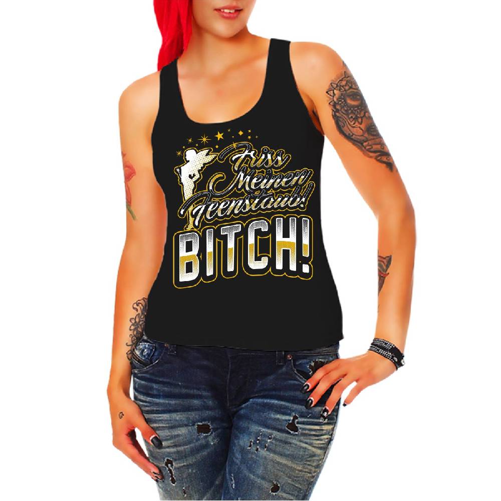 Spass Kostet Frauen Trägershirt Friss meinen Feenstaub BITCH