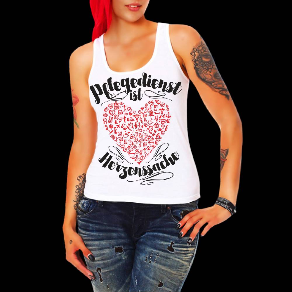 Spass Kostet Frauen Trägershirt Pflegedienst ist Herzenssache