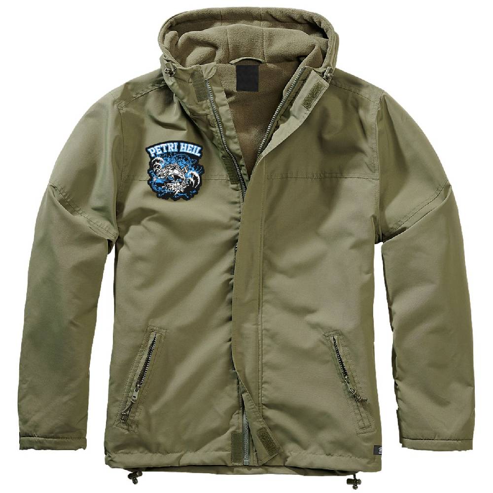 Spass Kostet Gefütterter Windbreaker Jacke mit Aufnäher Angler Spruch und Fische Sprüche