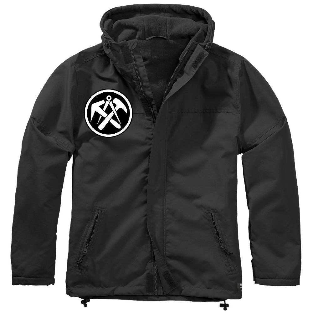 Spass Kostet Gefütterter Windbreaker Jacke Mit Aufnäher DACHDECKER Größe S Bis 7XL