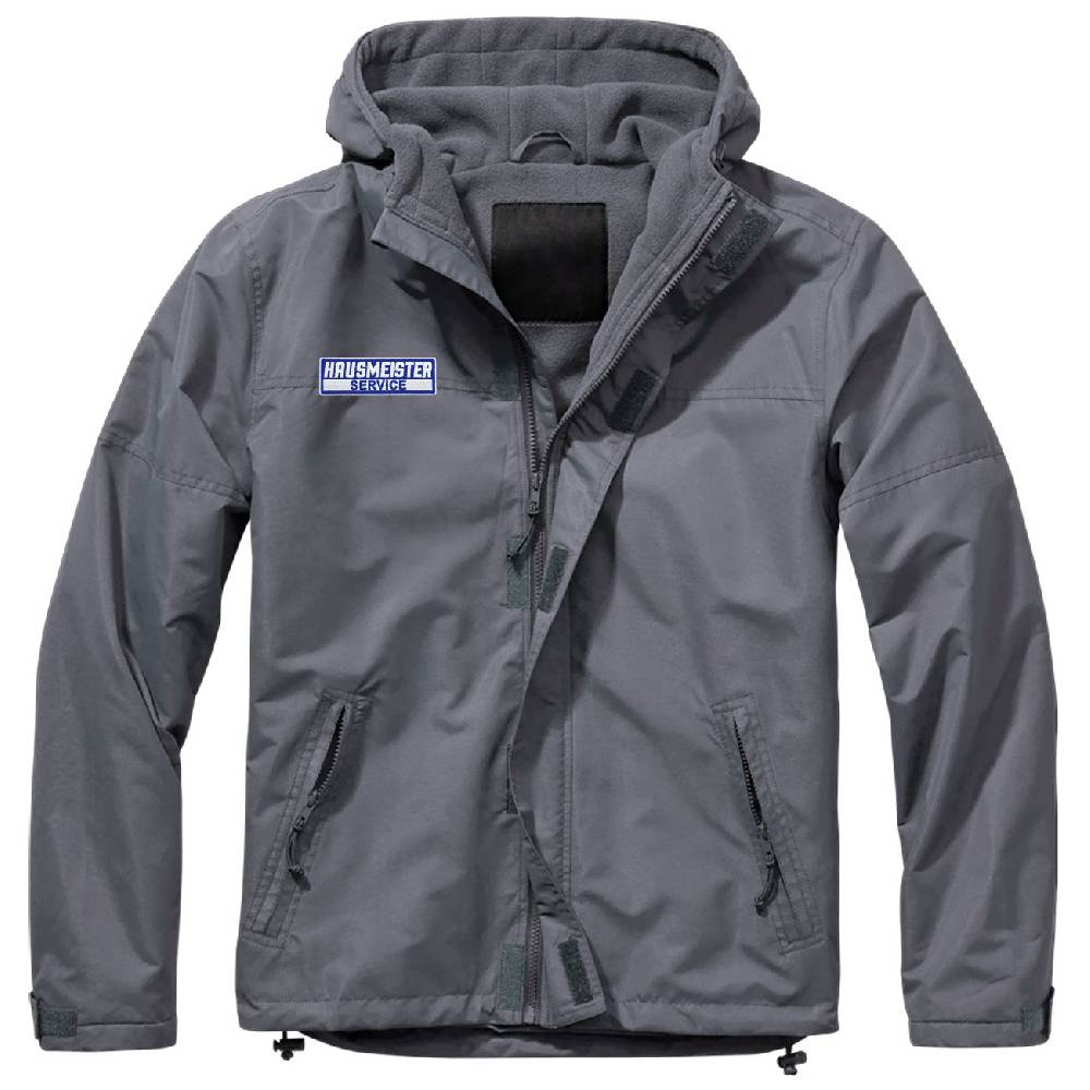 Spass Kostet Gefütterter Windbreaker Jacke mit Aufnäher HAUSMEISTER Service