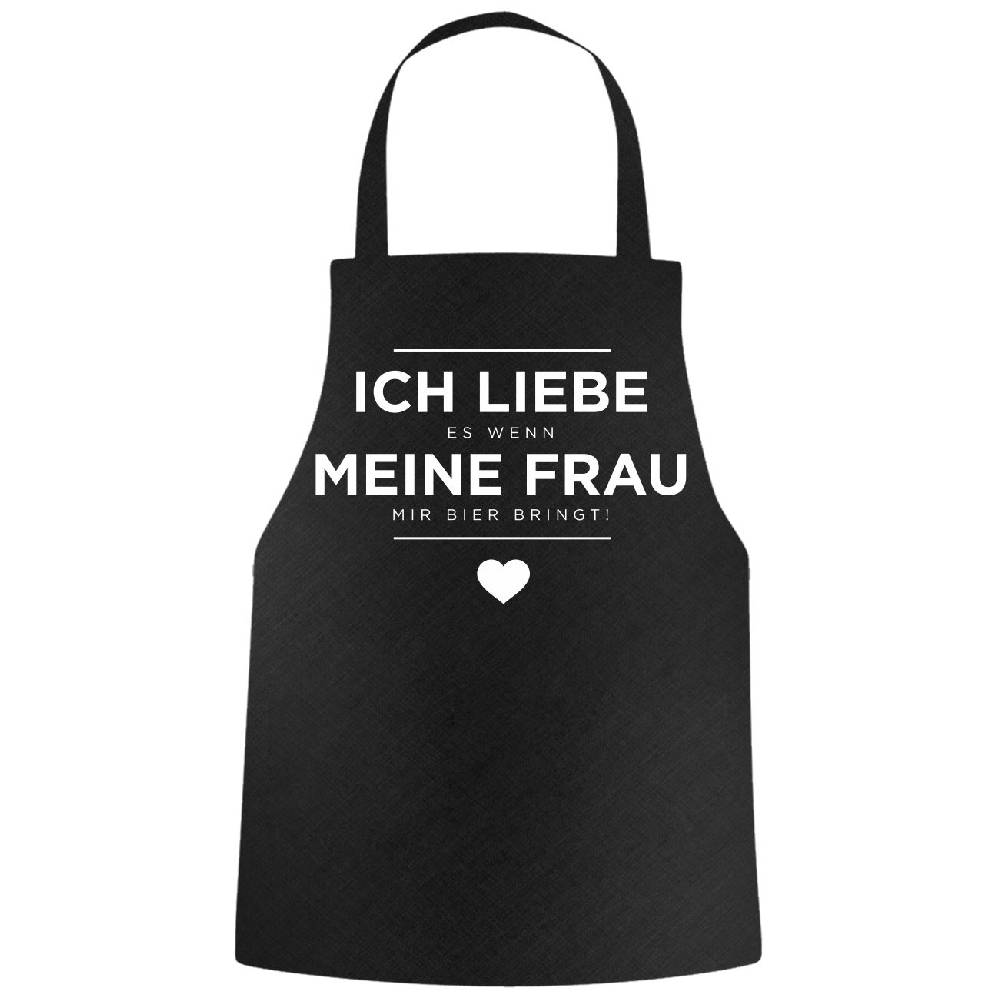 Spass Kostet Grillschürze Sprüche ICH LIEBE es wenn MEINE FRAU mir Bier bringt