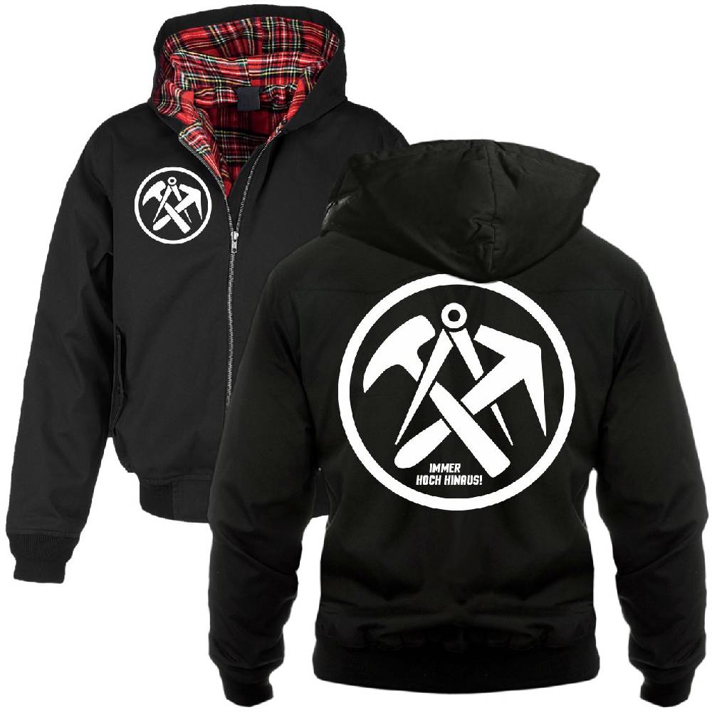 Spass Kostet Harrington Jacke mit Kapuze Dachdecker IMMER HOCH HINAUS