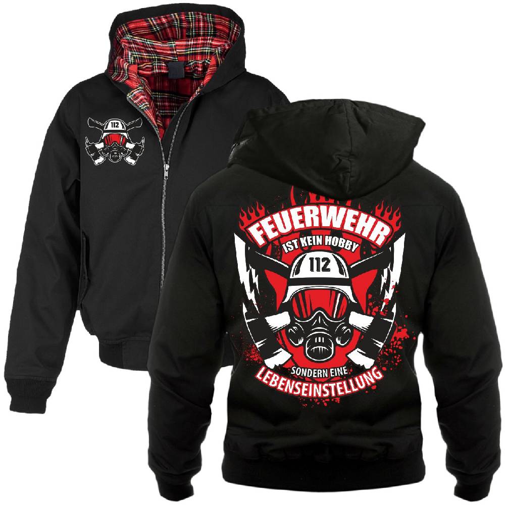 Spass Kostet Harrington Jacke Mit Kapuze Feuerwehr Ist Eine Lebenseinstellung
