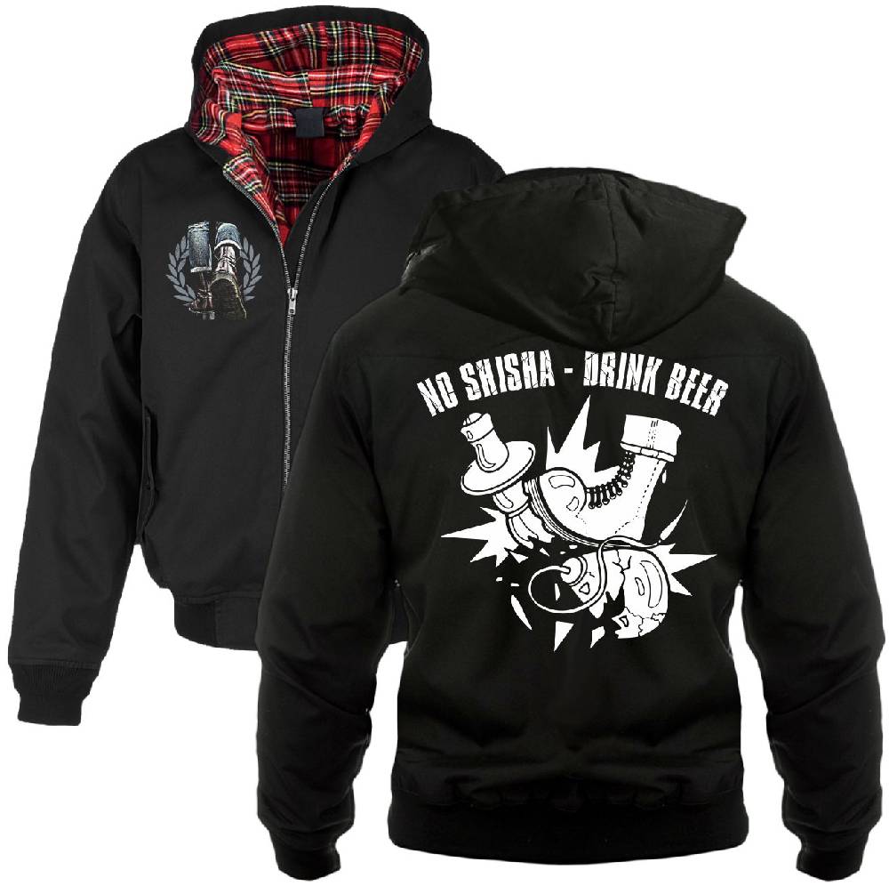 Spass Kostet Harrington Jacke mit Kapuze No Shisha Drink Beer