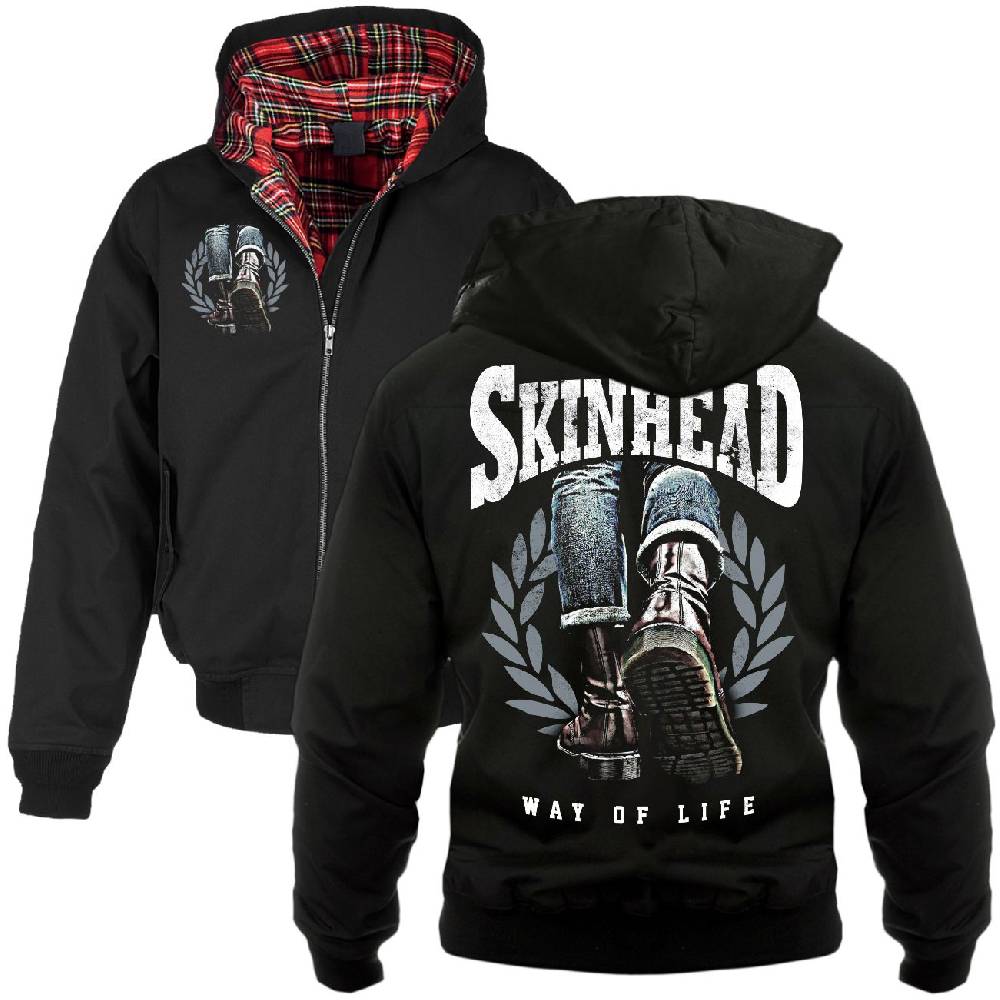 Spass Kostet Harrington Jacke mit Kapuze Skinhead - a way of life