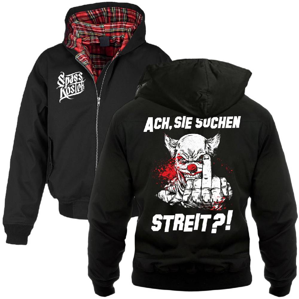 Spass Kostet Harrington Jacke mit Kapuze Spass kostet Ach Sie suchen Streit