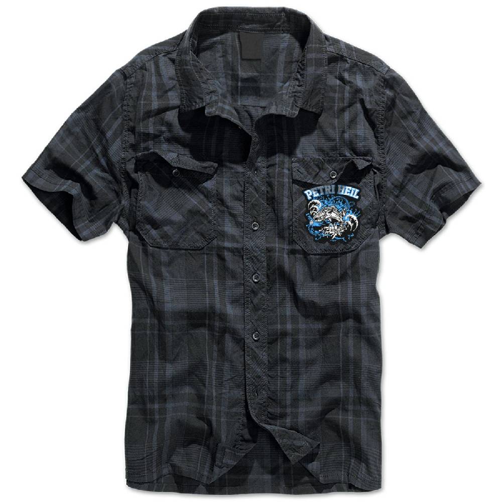 Spass Kostet Hemd Kurzarm Karo kariert Angler Spruch und Fische Sprüche