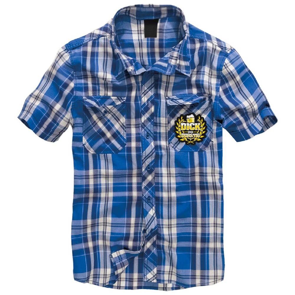 Spass Kostet Hemd Kurzarm Karo kariert Dick und Durstig