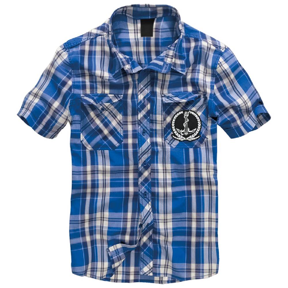 Spass Kostet Hemd Kurzarm Karo kariert Hafen und Anker