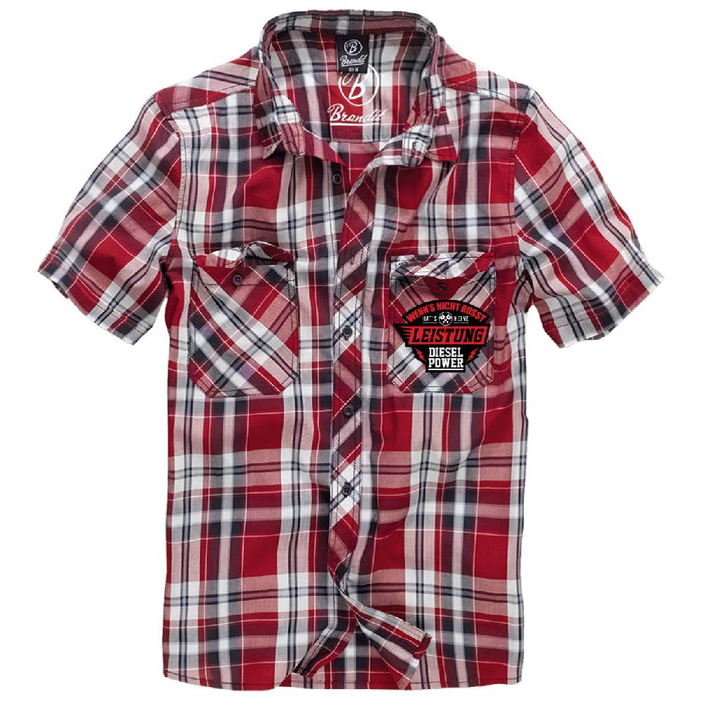 Spass Kostet Hemd Kurzarm Karo kariert Wenn's nicht russt hat's keine Leistung