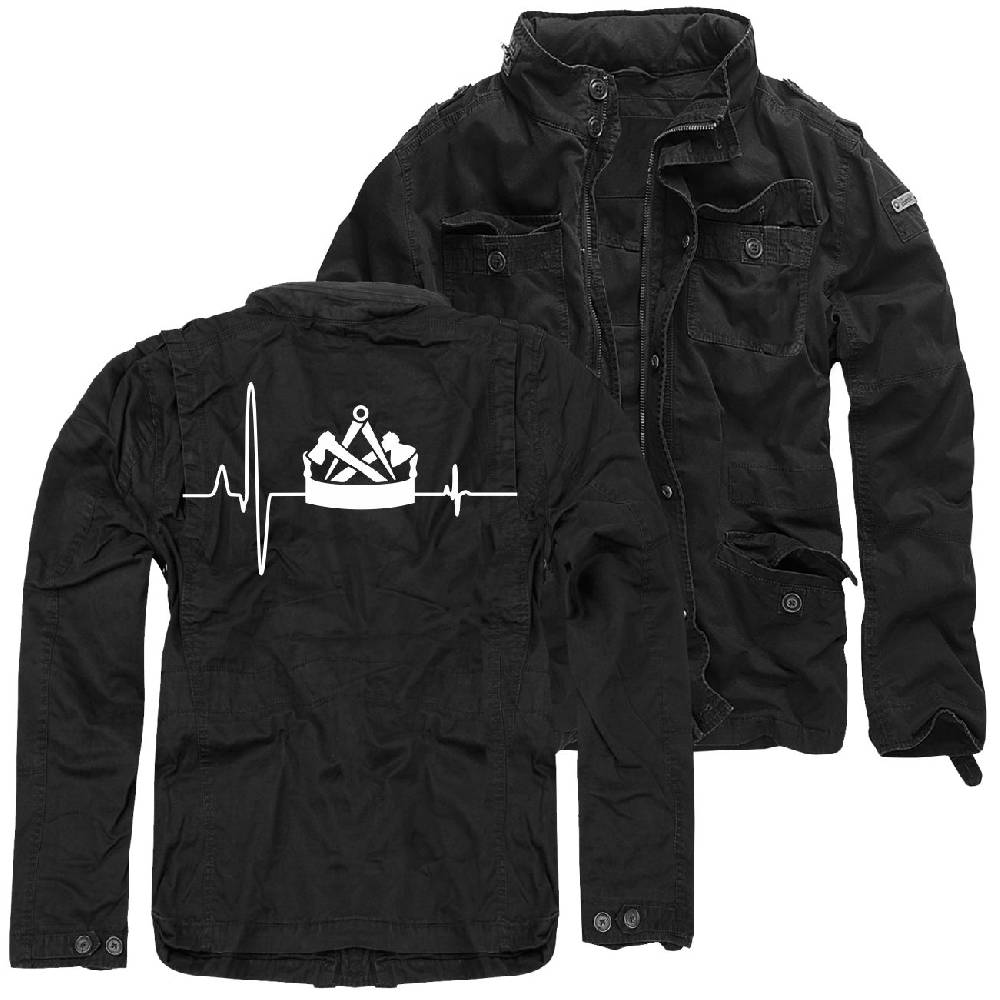 Spass Kostet Herren Army Vintage Jacke Sommer Herbst Zimmermann Herzschlag